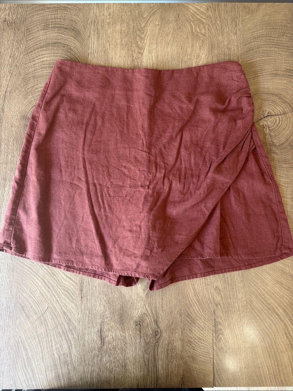 a new day Dusty Rose Faux-Wrap Skort